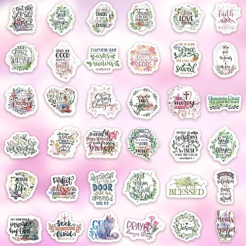 300pcs SLAPAFLIFE Inspirational Christian Stickers - Bible Verse Designs for Journaling, Motivational & Uplifting