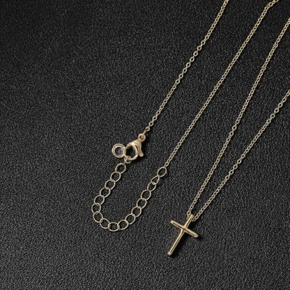 Dainty Gold Cross Necklace for Women, 14K Gold Plated Small Jesus Cross Pendant Necklace, Christian Necklace for Women, Simple Gold Necklace, Everyday Jewelry, Gold Pendant Necklace, Birthday Gift