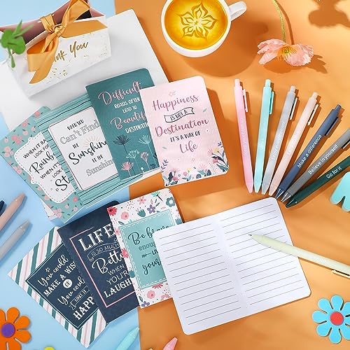 Funrous 32 Pcs Mini Notebooks with Pens Adults Party Favors, Floral - style: Floral