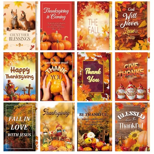 Marspark 240 Pcs Fall Thanksgiving Gospel Tracts Cards - style: Thanksgiving Day