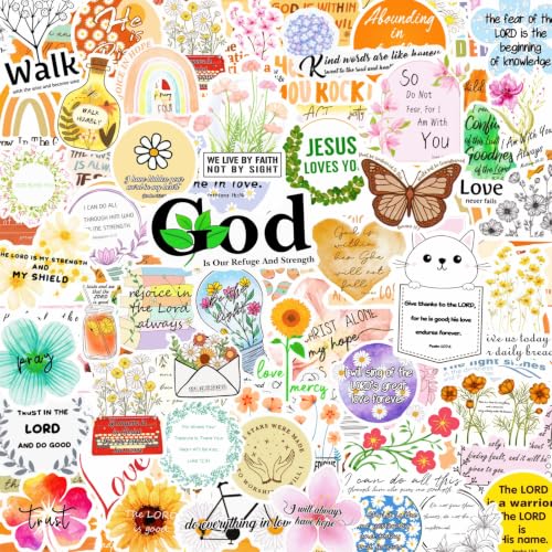 200 PCS Christian Inspirational Stickers, Jesus Bible Verse Stickers