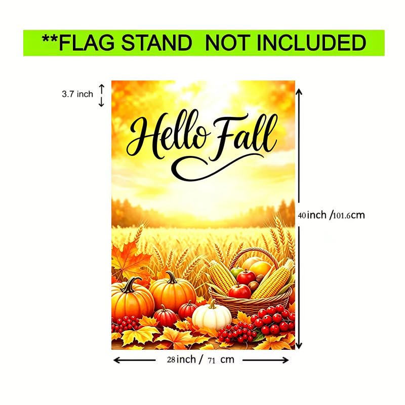 Large Thanksgiving Fall House Flags for Outside 28x40 Double Sided - color: Harvest, size: 28x40 Inches