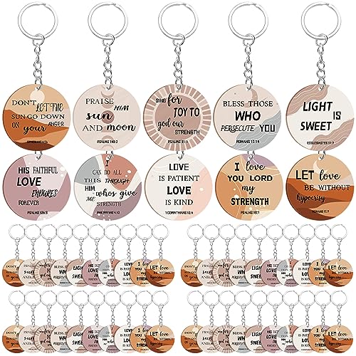Remuuly Christmas Christian Gift Mini Bible Keychain Bulk - color: Abstract