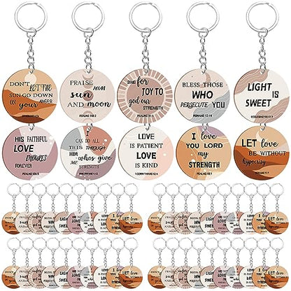 Remuuly Christmas Christian Gift Mini Bible Keychain Bulk - color: Abstract
