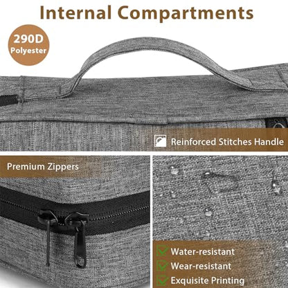 GERMUN Bible Cover with Durable Handle, Carrying Book Case Church Bag Bible, Protective with Zippered Pocket, Bible Study Accessories Supplies, Book Protector for Book Lovers, Grey - color: Grey