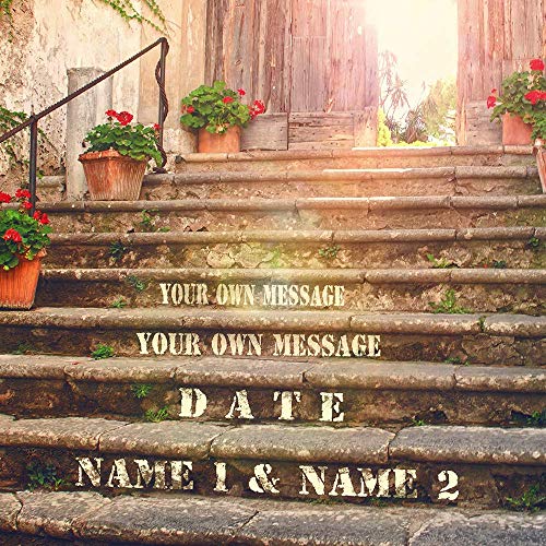 I Will Love You Every Step of the Way Personalized Photo Prints Artwork with Couple's Names Special Date and Your Own Message on,Great Gift for Anniversary.14x11 inches & D-Mats UNFRAMED - color: I Will Love You Every Step of the Way, size: 11x14"