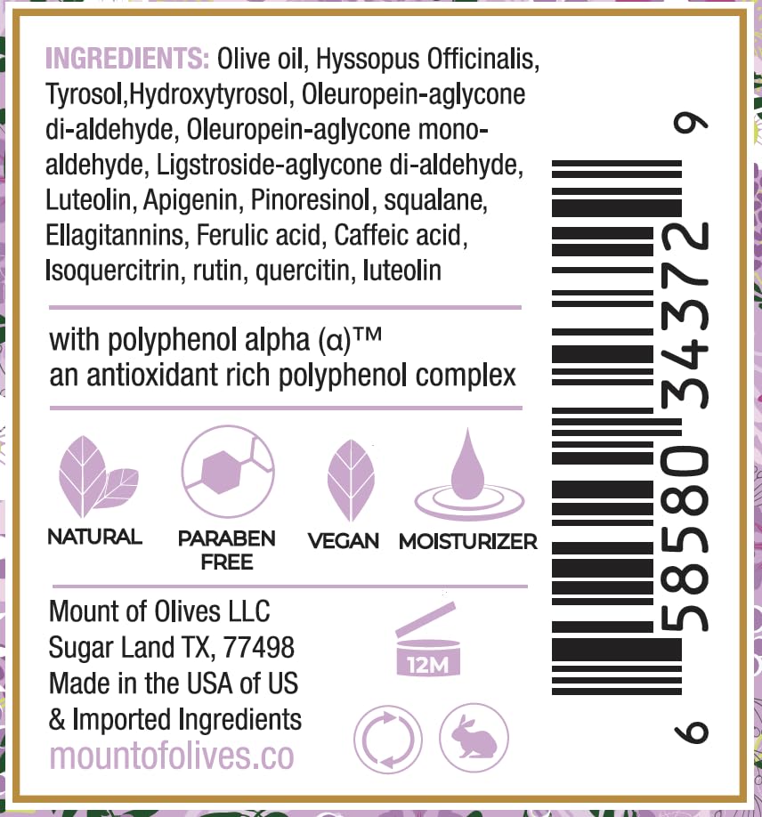 Mount of Olives - The Anointing Oil (Hyssop - The Anointing Oil, 30 mL / 1 fl oz With Cosmeceuticals Derived from Biblical Botanicals - size: 1 Fl Oz (Pack of 1)