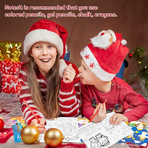 Dvbonike 24Pcs Nativity Coloring Books Christmas Christian Color-in Pages - color: H-Nativity Style ②