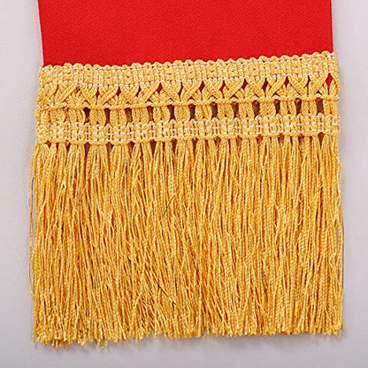 BLESSUME Church Clergy Pastor Cross Embroidered Stole - color: Red 5
