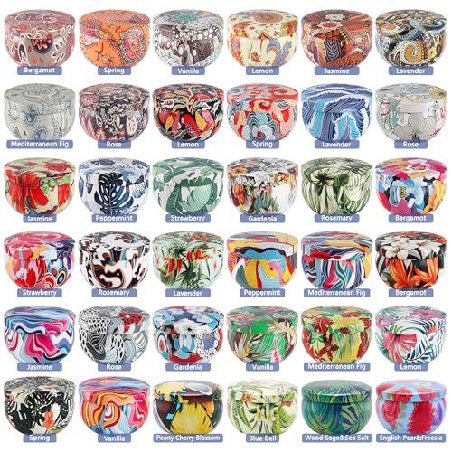 WPONSZU Set 36Pack Scented Candles,Candvent Calendar 2025,Gifts Soy Wax Travel Tin Jar Candles for Home 2.5 OZ jar Candles for Mom for Christmas, Birthday, Thanksgiving, Mother's Day - color: 36 Multicolour