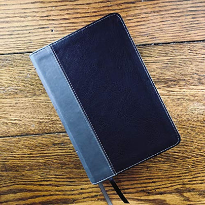 NIV, Giant Print Compact Bible, Leathersoft, Black, Red Letter, Comfort Print