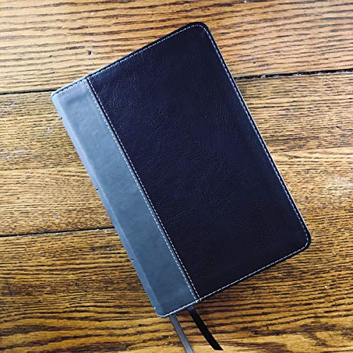 NIV, Giant Print Compact Bible, Leathersoft, Black, Red Letter, Comfort Print