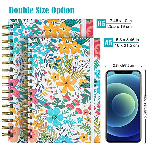 4 Pack Spiral Notebook, B5 Lined Journal for Women, College Ruled 160 Pages - color: 4pack, size: B5
