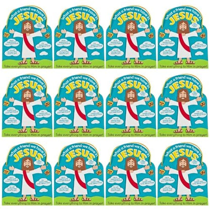 Fun Express What A Friend We Have in Jesus Craft Kit 12 Pack