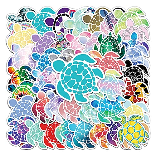 50pcs Sea Turtle Stickers - Waterproof Vinyl Suitable for Water Bottles, Cups, Laptops, Rollers, Diaries, Scrapbooks, Bikes, Skateboards, Luggage - color: Sea Turtle Theme Stickers