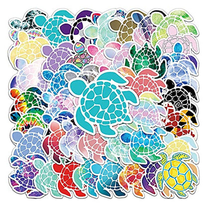 50pcs Sea Turtle Stickers - Waterproof Vinyl Suitable for Water Bottles, Cups, Laptops, Rollers, Diaries, Scrapbooks, Bikes, Skateboards, Luggage - color: Sea Turtle Theme Stickers