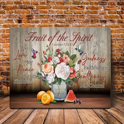 Fruit of the Spirit Wall Art, Galatians 5:22-23 Canvas, Christian Wall Art - color: Fruit of Spirit