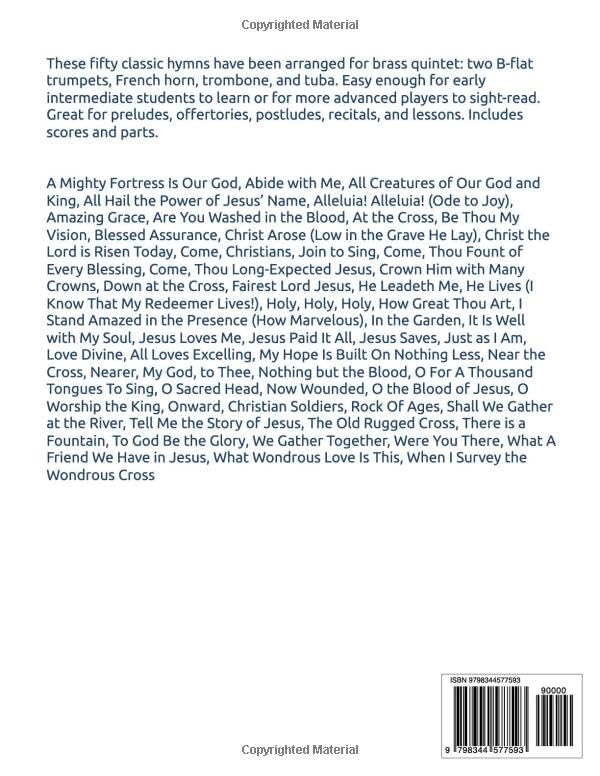 50 Greatest Hymns for Brass Quintet: Volume 1