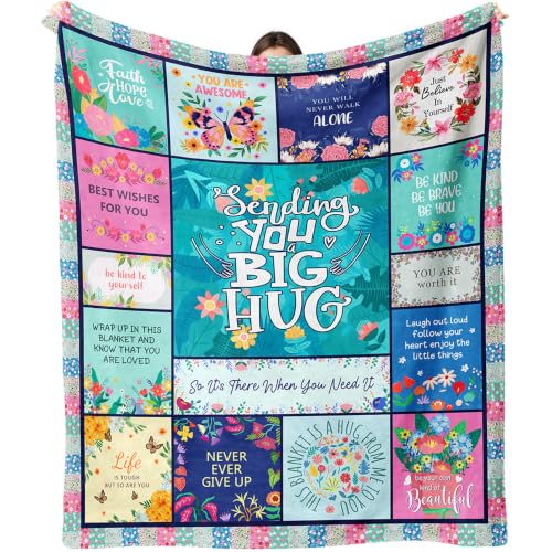 Get Well Gifts for Women, Inspirational Healing Hug Blanket 60"X50" - color: Green-hug