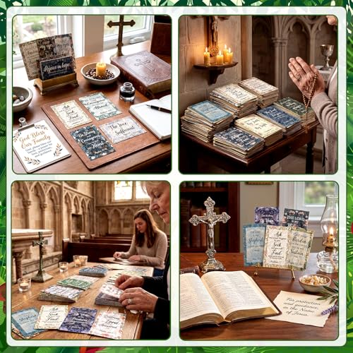 Estune 240 Pcs Bible Verse Cards bulk with Full Scripture, Elegant Style - style: Elegant Style