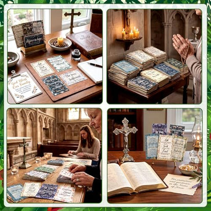 Estune 240 Pcs Bible Verse Cards bulk with Full Scripture, Elegant Style - style: Elegant Style