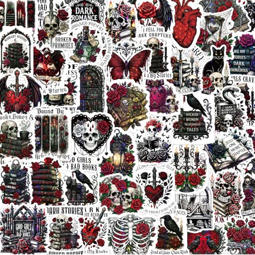 100Pcs Gothic Dark Romance Stickers Spicyy Bookish Bookworm Decals - color: 100pcs Dark Romance 877