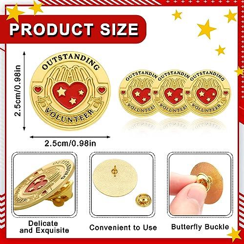 Tondiamo 54/18 Pcs Volunteer Appreciation Gifts Pins Bulk
