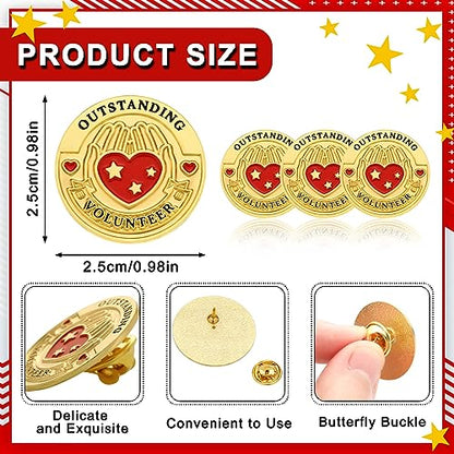 Tondiamo 54/18 Pcs Volunteer Appreciation Gifts Pins Bulk