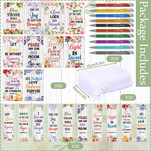 Sinmoe 120 Pcs Bible Christian Scripture Bookmarks Pens Notebooks Bulk