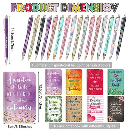 Funrous 32 Pcs Mini Notebooks with Pens Adults Party Favors, Cute - style: Cute