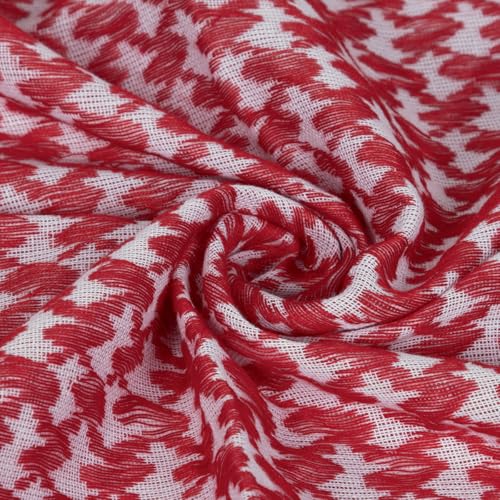 Aonal Military Shemagh Tactical Desert Scarf, Keffiyeh Scarf for Men - color: Mix Red & White