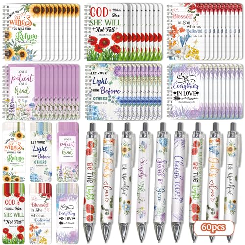 OSIMIG 180Pcs Christian Gifts for Women Bulk, Christian Notebook 3.5"x5.5"