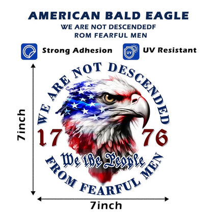 We The People 1776 American Bald Eagle Flag Patriotic Vinyl Car Decals