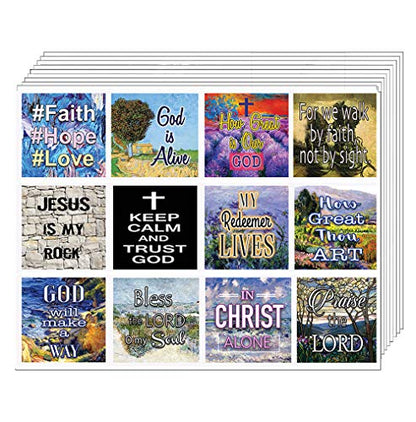 NewEights Christian Bible Verses Scriptures Planner Stickers (20 Sheets)