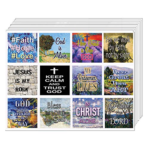 NewEights Christian Bible Verses Scriptures Planner Stickers (20 Sheets)