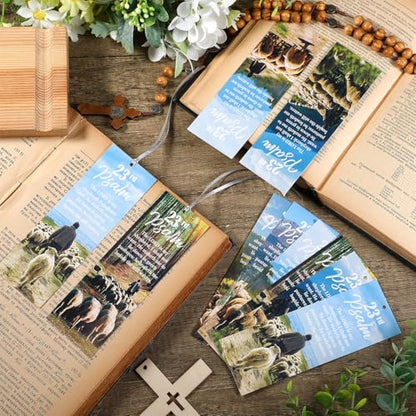Dispowreath 60 Pcs 23rd Psalm Bookmarks Shepherd's Staff Religious Gift - style: Shepherd's Staff