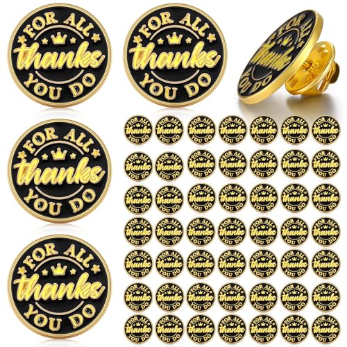 Ceenna 50 Pcs Employee of the Month Star Lapel Pins, Thanks for You Do - style: Thanks