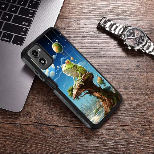 Designed for Moto G Power 5G 2024 Case, Military Grade Heavy Duty 3-Layer Shockproof Full-Body Protective Cover for Motorola Moto G Power 5G 2024 - Frog Under The Moon - color: Frog Under The Moon-1