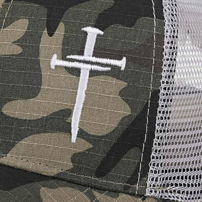 Christian Jesus Cross Hat - Faith Hats for Men Women - Religious Gifts for Thanksgiving Christmas - color: Cross/Camo Green
