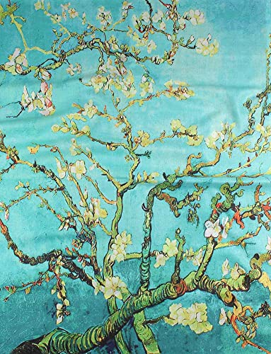 Umjetnost Soft Cashmere Feel Scarf For Women Winter Warm Scarves Large Shawl Wrap Monet Van Gogh Art Print - color: C10 Green