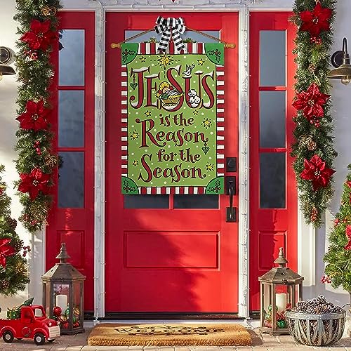 AVOIN colorlife Christian Christmas Nativity House Flag 28x40 Inch - size: House Size-28 x 40"
