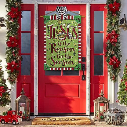AVOIN colorlife Christian Christmas Nativity House Flag 28x40 Inch - size: House Size-28 x 40"