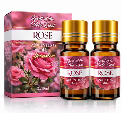 Biblical Rose of Sharon Anointing Oil from Jerusalem 2 Bottles x 10 ml