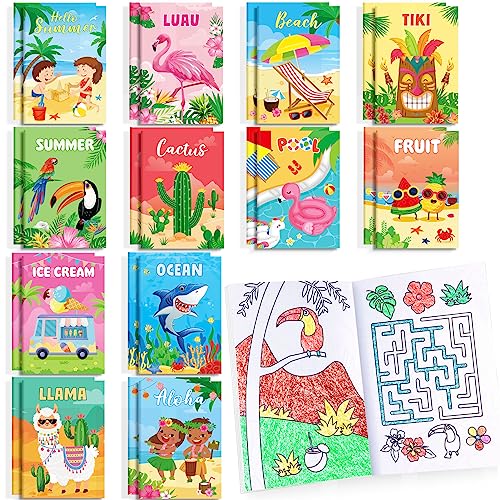 BenLouis 24 Pcs Summer Mini Coloring Books for Kids Party Favors - style: Summer