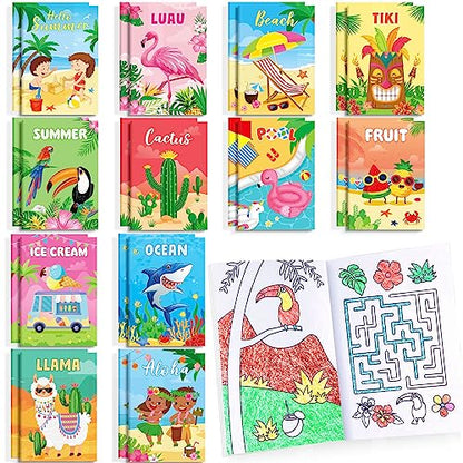 BenLouis 24 Pcs Summer Mini Coloring Books for Kids Party Favors - style: Summer