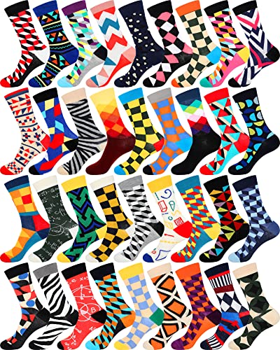 Vabean 36 Funny Men's Socks - color: Geometric Pattern