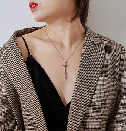 Lcherry Faith Cross Pendant Necklace for Women Religious Christian Jewelry Birthday Christmas Gifts for Women - style: 22-grateful