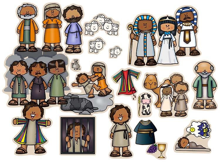 Joseph Felt Figures for Bible Flannel Board Stories Old Testament