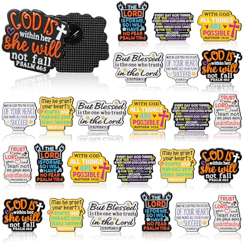 Landical 24 Pcs Jesus Christian Pins - style: Christian Assortment