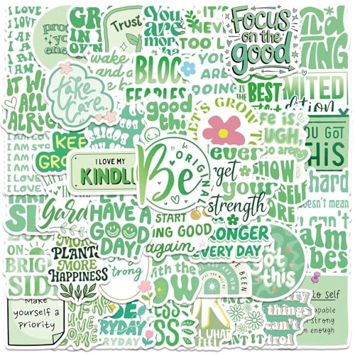 50PCS Green Inspirational Stickers, Motivational Stickers - style: Green
